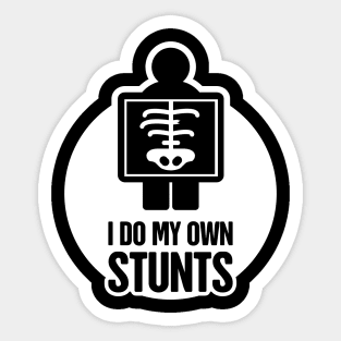 Stunts - Get Well Gift Fractured Broken Rib Sticker